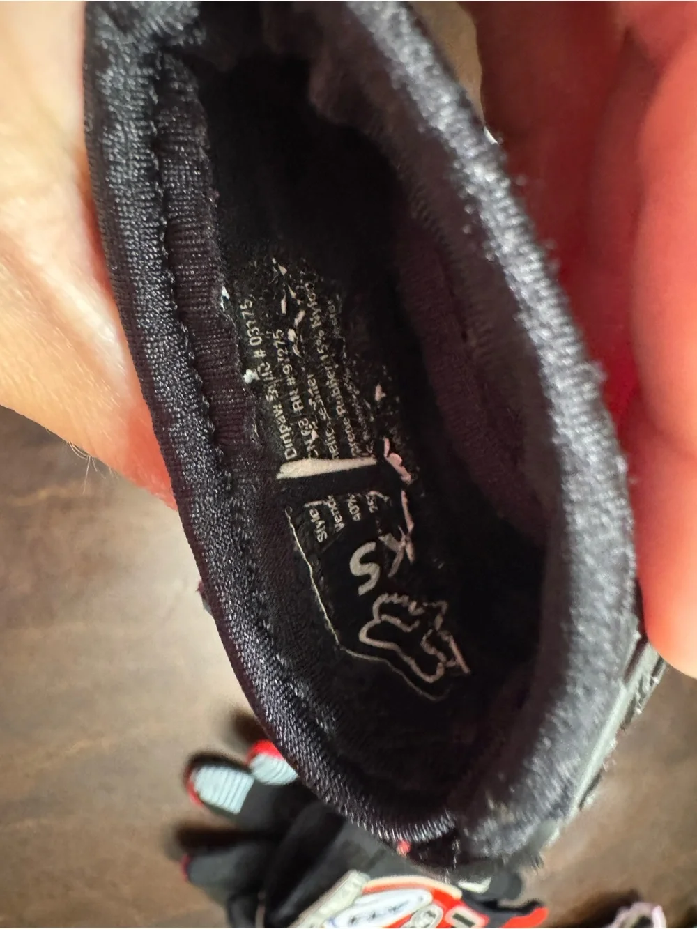 Fox Black Protective Riding Gloves with Silver Accents